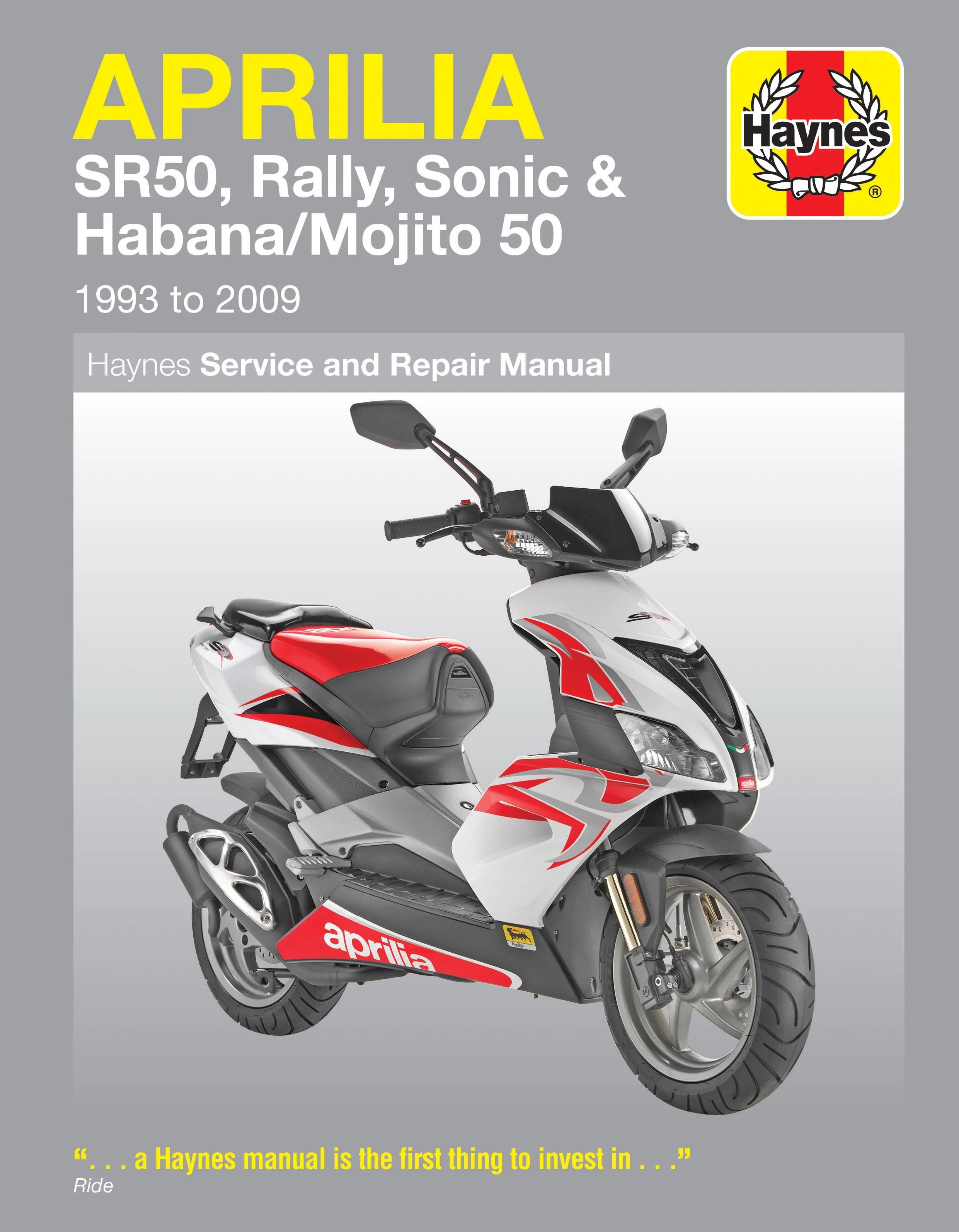 Aprilia SR50 H2O New Owners Workshop Manual