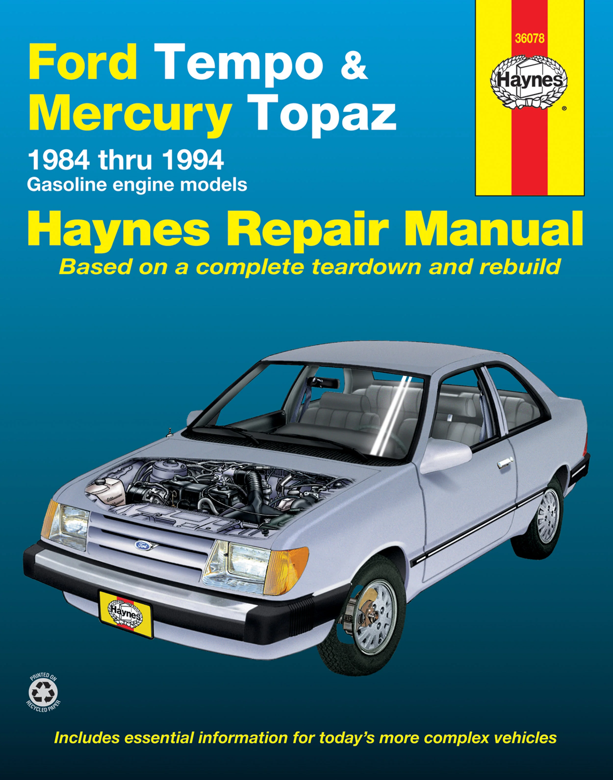Mercury Topaz Owners Workshop Manual